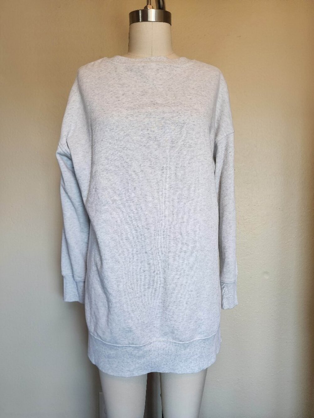 Old Navy Heather Gray Fleece Long Sleeve Tunic Pullover